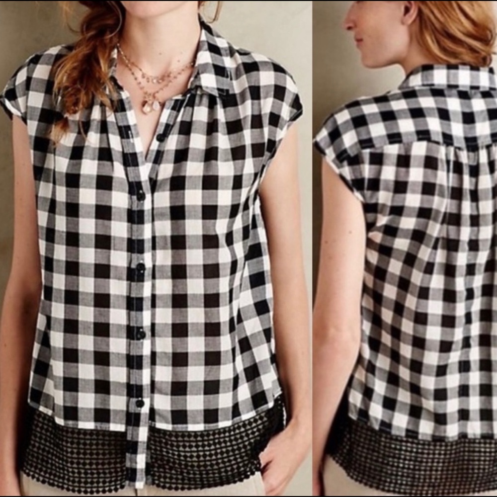 Holding Horses Nellie plaid sleeveless blouse